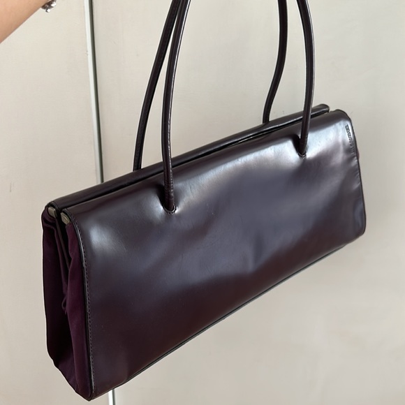 JIL SANDER BURGUNDY SATCHEL - Picture 5 of 5